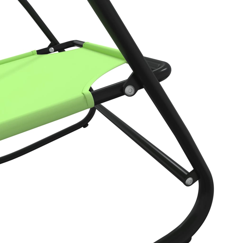 Sun Lounger | Set of 2 | Green | Powder-coated steel, Textilene