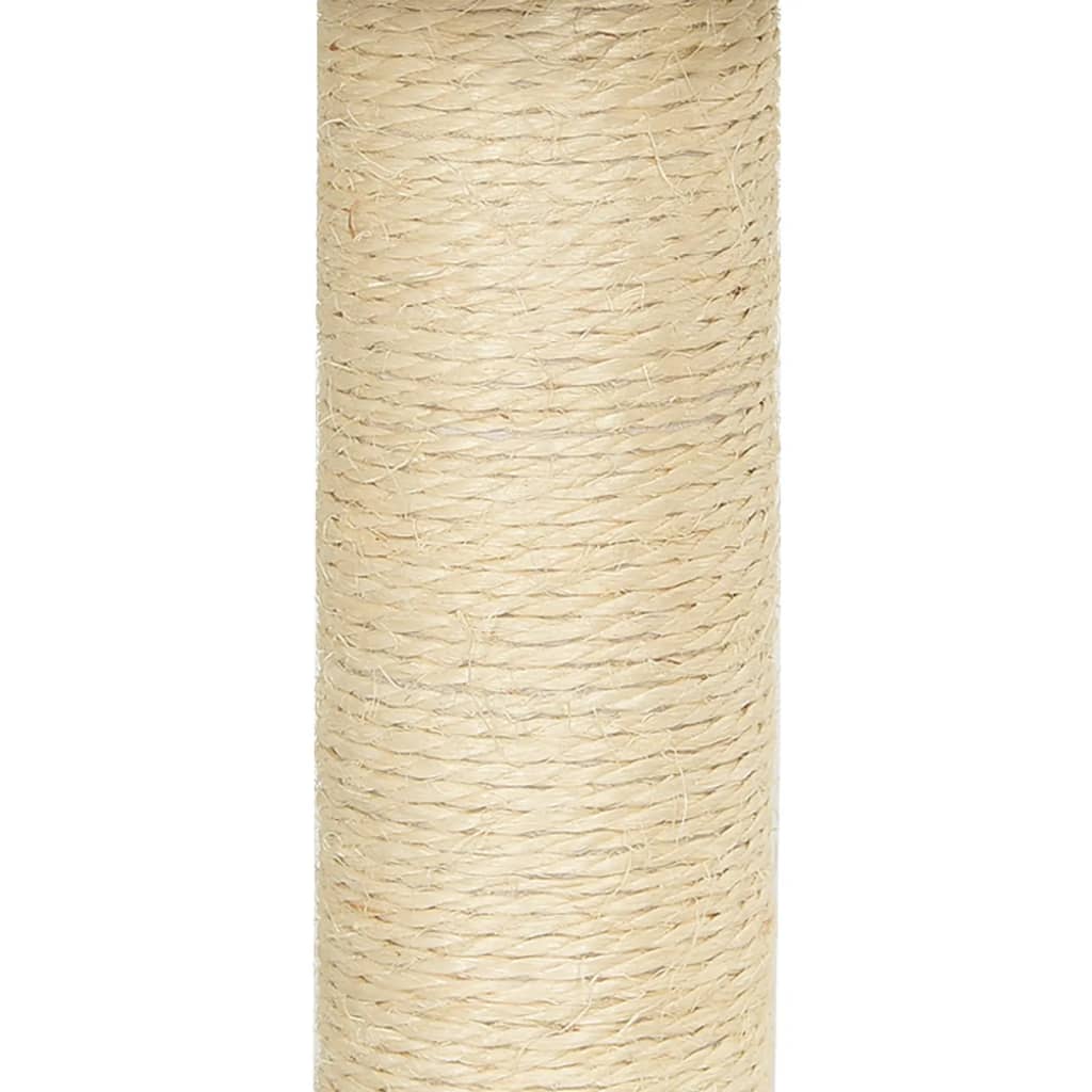 Cat Tree with Sisal Scratching Posts Light Grey 155 cm