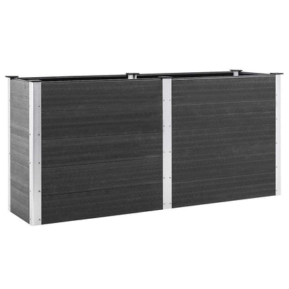 Garden Raised Bed 200x50x91 cm WPC Grey