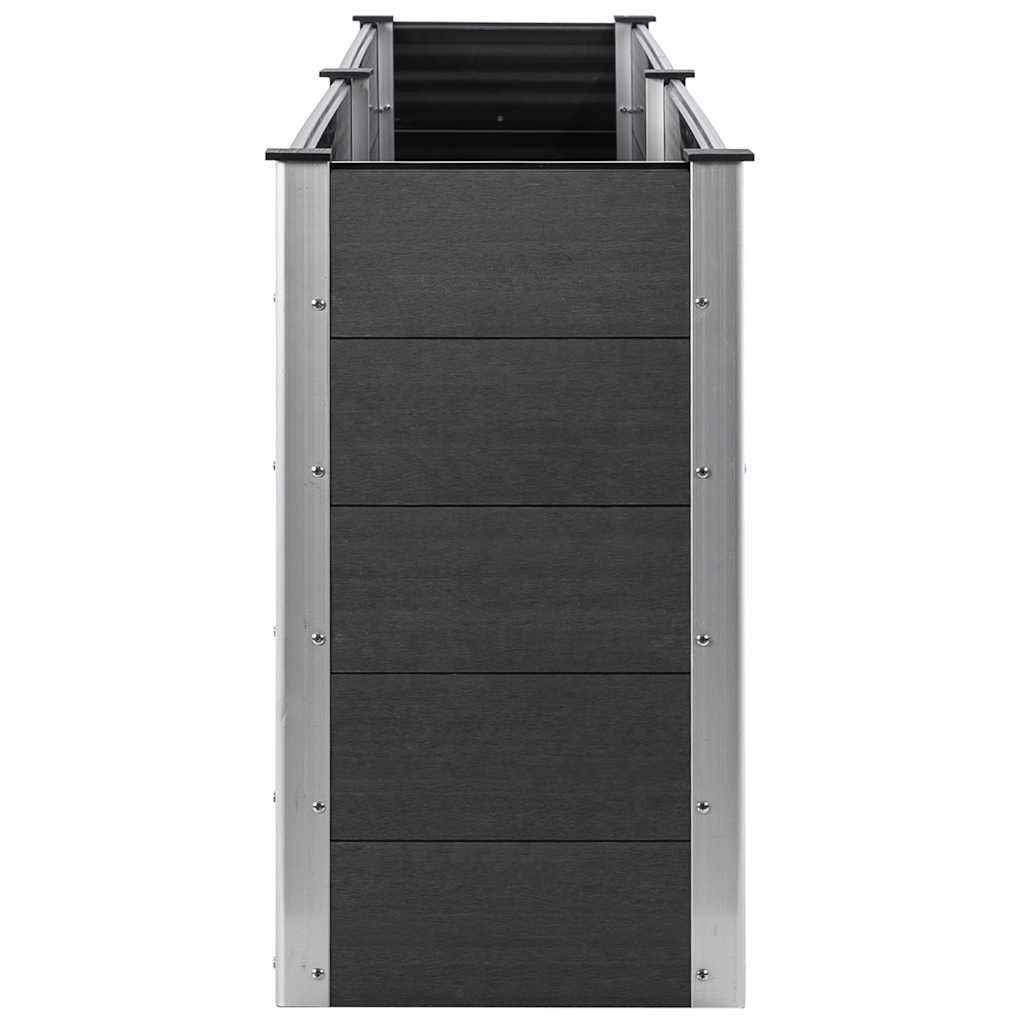 Garden Raised Bed 200x50x91 cm WPC Grey