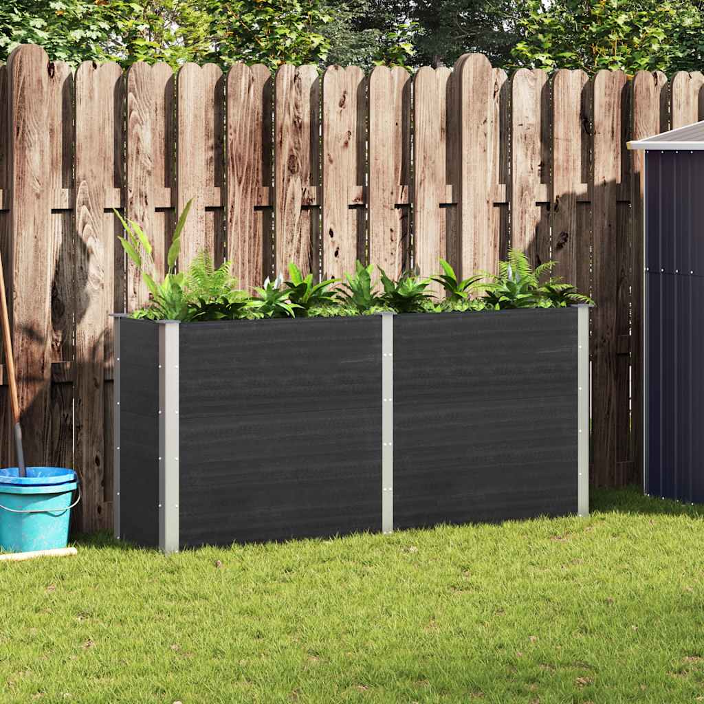 Garden Raised Bed 200x50x91 cm WPC Grey