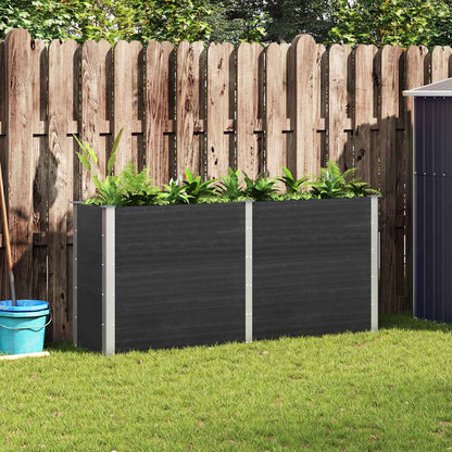 Garden Raised Bed 200x50x91 cm WPC Grey