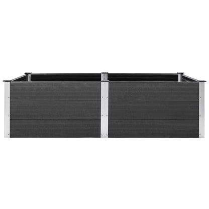 Garden Raised Bed 200x100x54 cm WPC Grey