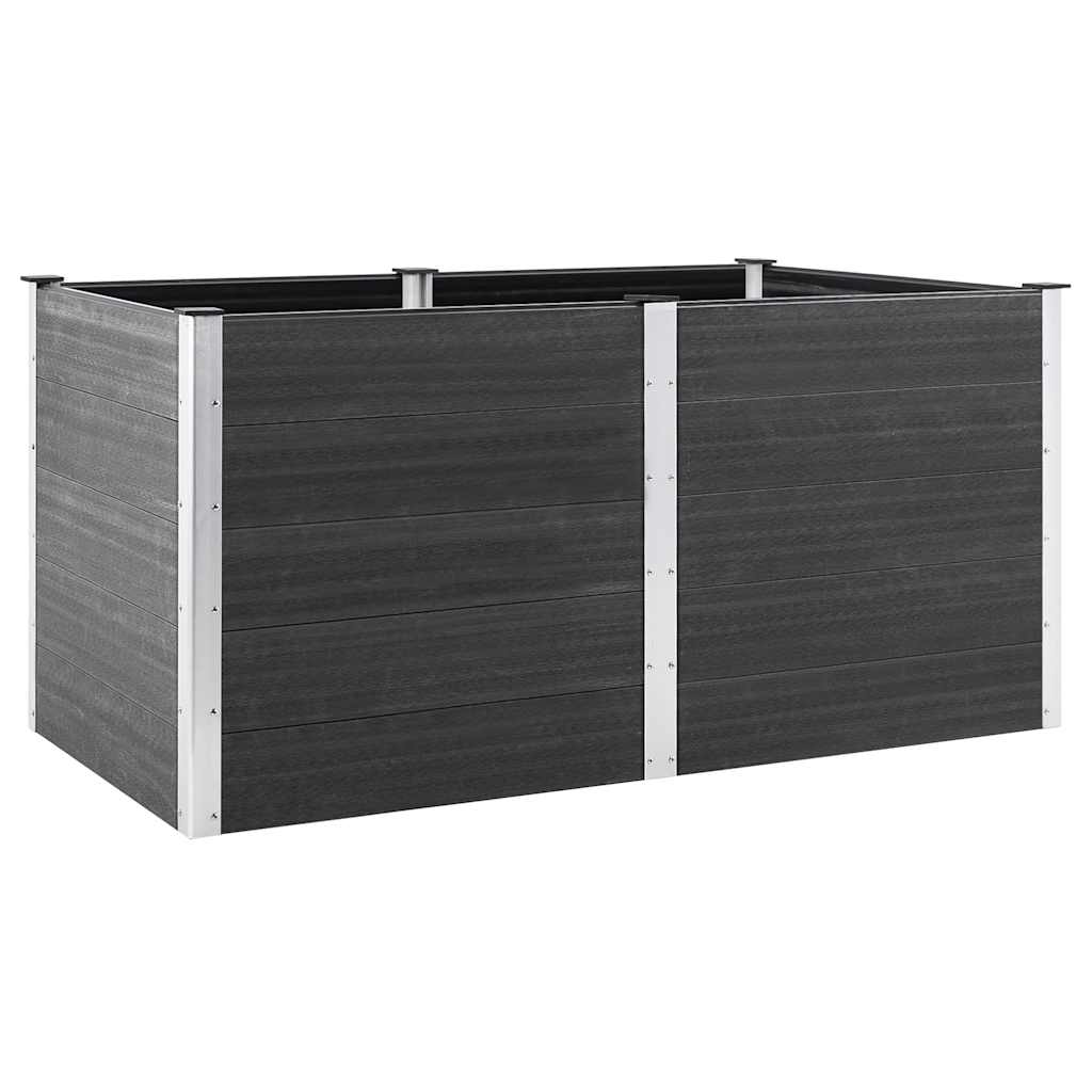 Garden Raised Bed 200x100x91 cm WPC Grey