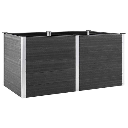 Garden Raised Bed 200x100x91 cm WPC Grey