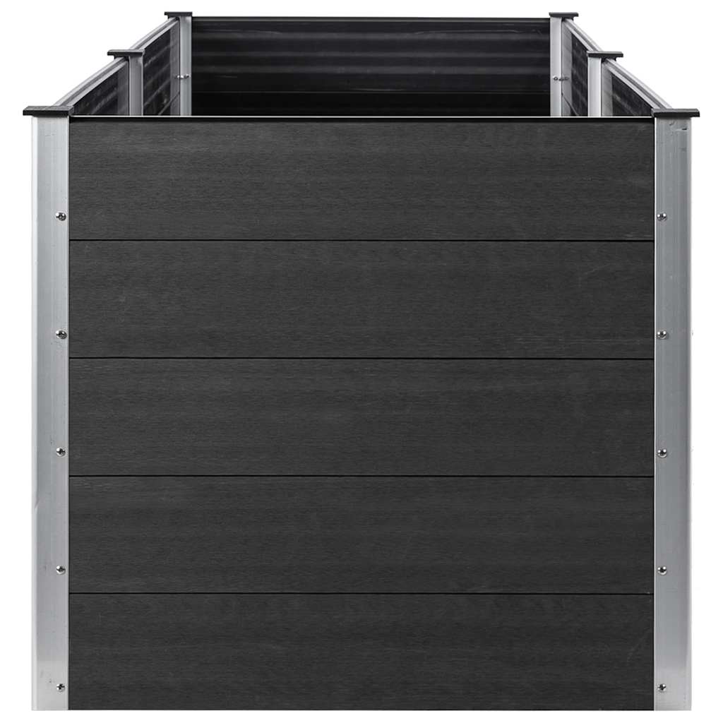 Garden Raised Bed 200x100x91 cm WPC Grey