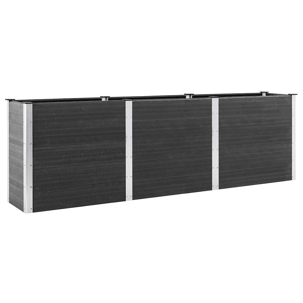 Garden Raised Bed Grey 300x50x91 cm WPC