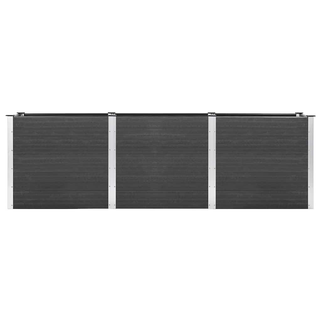 Garden Raised Bed Grey 300x50x91 cm WPC