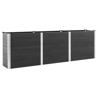 Garden Raised Bed 300x100x91 cm WPC Grey