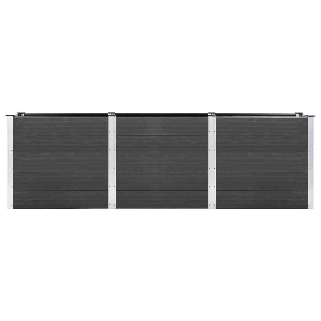 Garden Raised Bed 300x100x91 cm WPC Grey
