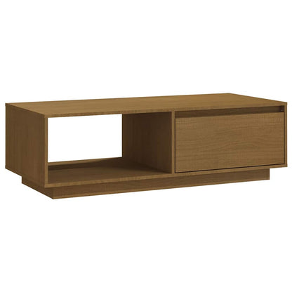 809885 vidaXL Coffee Table Honey Brown 110x50x33,5 cm Solid Wood Pine