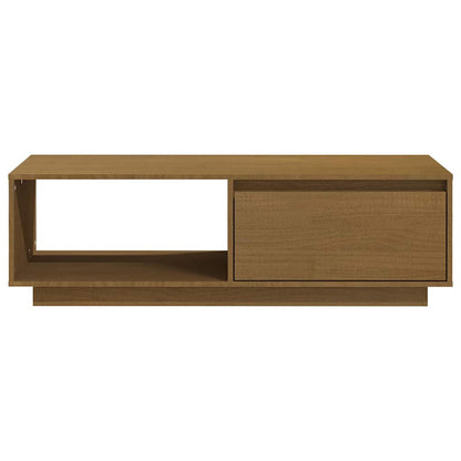 809885 vidaXL Coffee Table Honey Brown 110x50x33,5 cm Solid Wood Pine