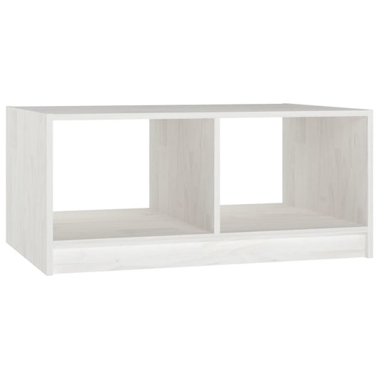 Coffee Table White 75x50x33.5 cm Solid Pinewood