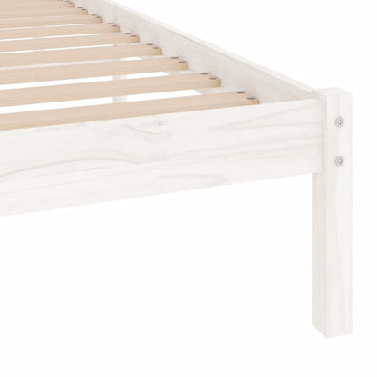 Bed Frame | White | Solid pinewood | 75x190 cm | Durable | Bed Frame