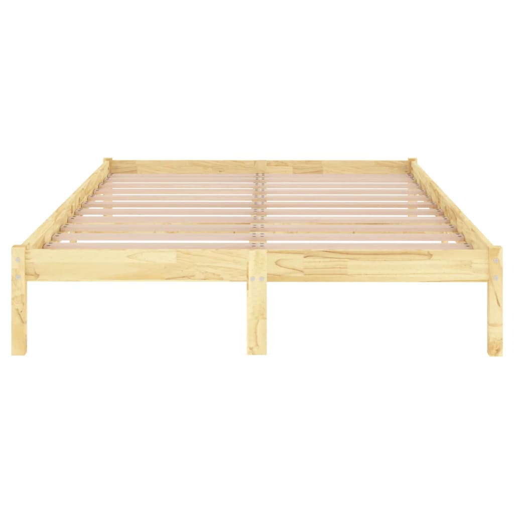 Bed Frame | Natural wood | Solid pinewood | Small Double | Simple