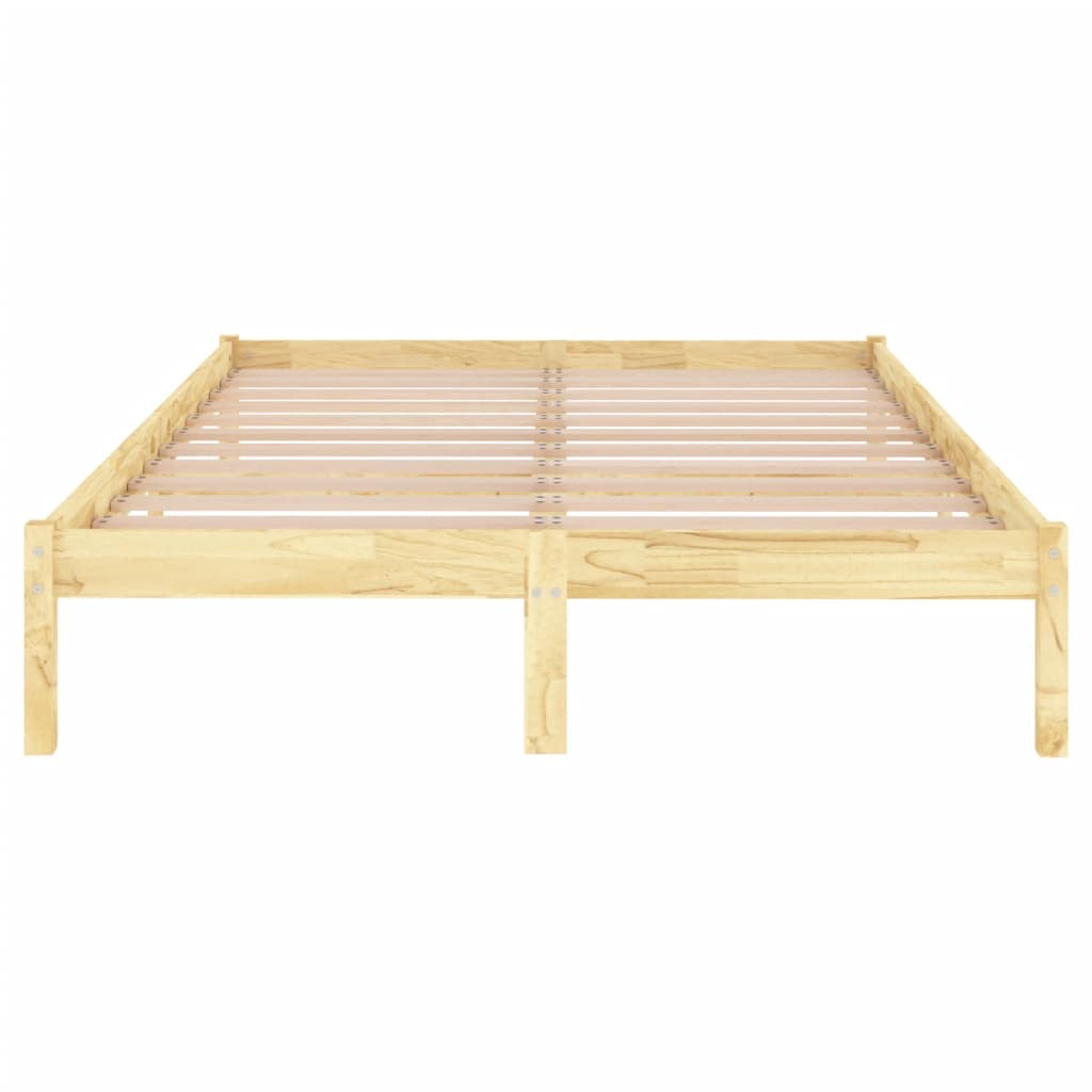 Bed Frame | Natural wood | Solid pinewood | 135x190 cm mattress size