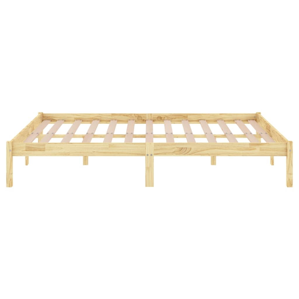 Bed Frame | Natural wood | Solid pinewood | 135x190 cm mattress size