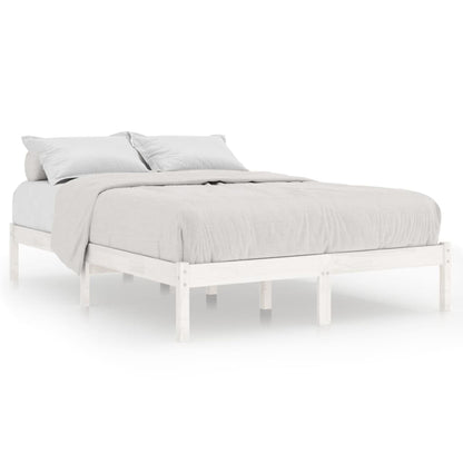 Bed Frame | White | Solid Pine Wood | Double | Durable | Bed Frame
