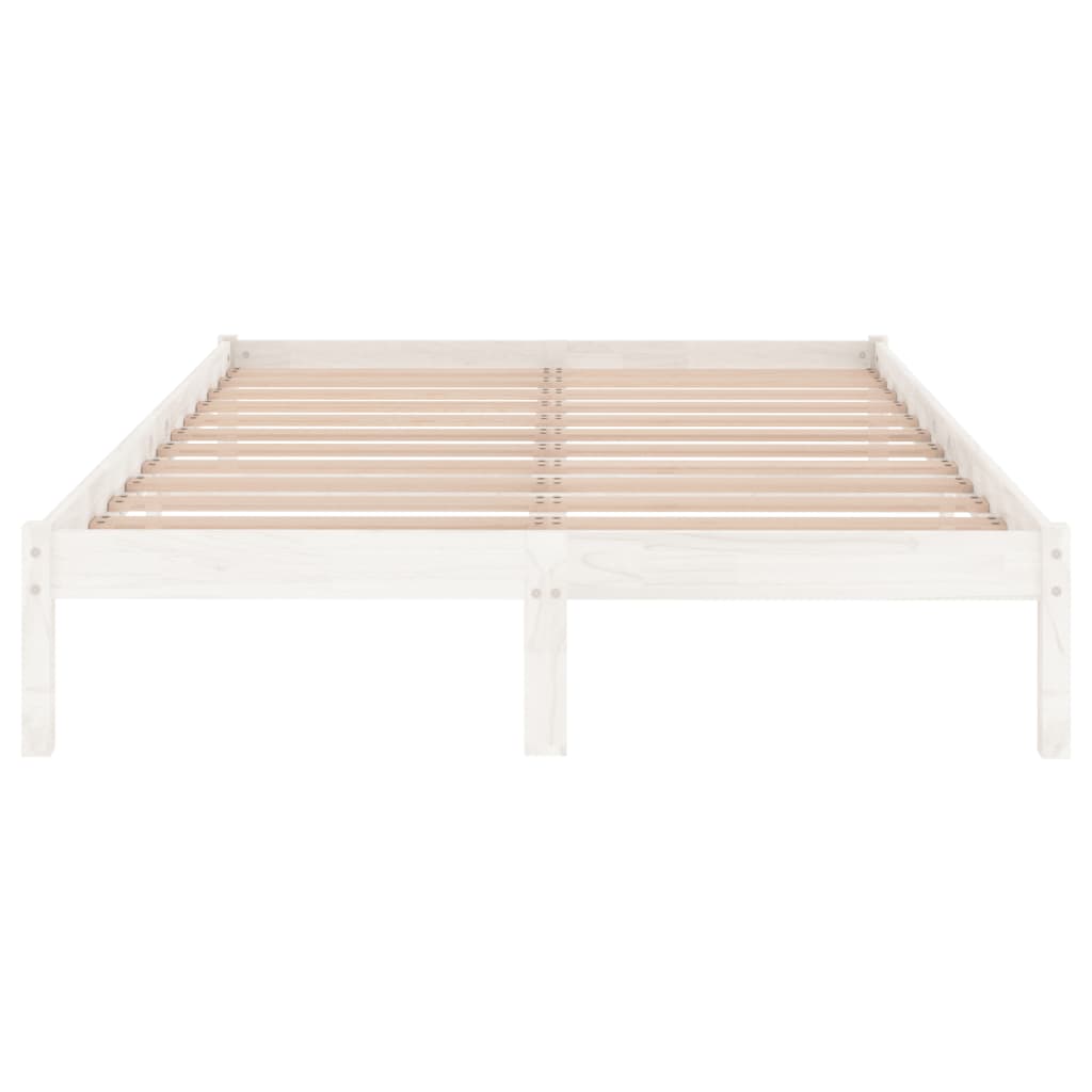Bed Frame | White | Solid Pine Wood | Double | Durable | Bed Frame