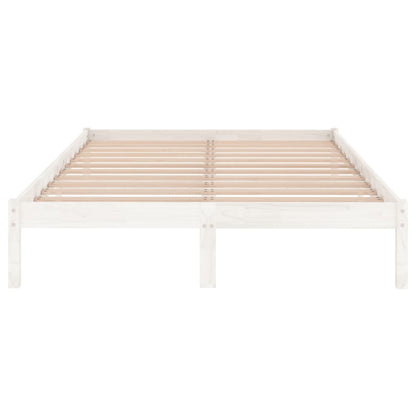 Bed Frame | White | Solid Pine Wood | Double | Durable | Bed Frame