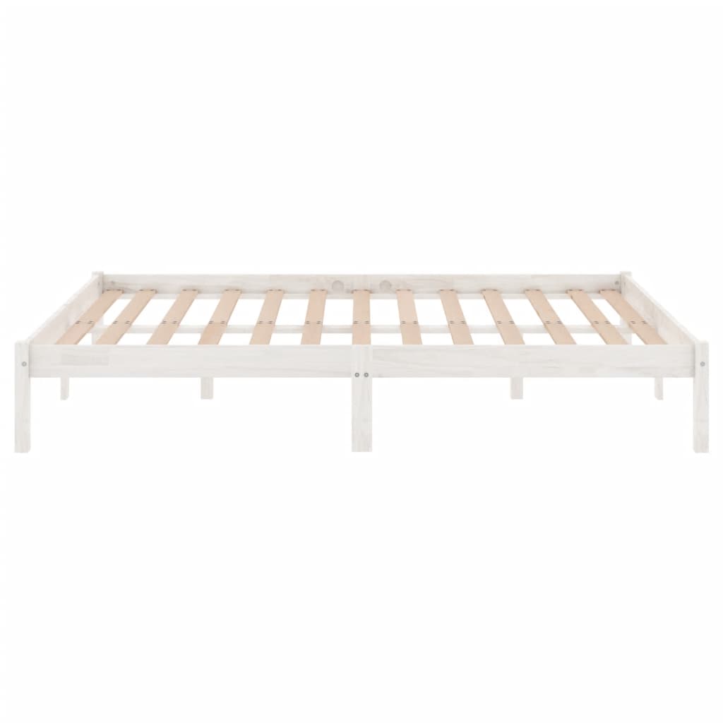 Bed Frame | White | Solid Pine Wood | Double | Durable | Bed Frame