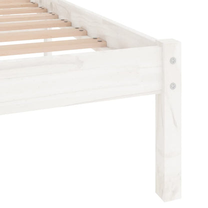 Bed Frame | White | Solid Pine Wood | Double | Durable | Bed Frame