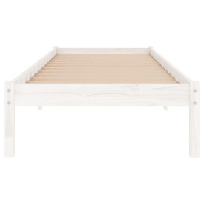 Bed Frame | White | Solid Pine Wood | Single | Sturdy | Bed Frame