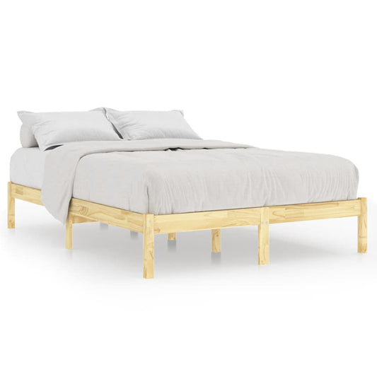 Bed Frame | Natural pine | Solid pinewood | 120x200 cm |  Durable