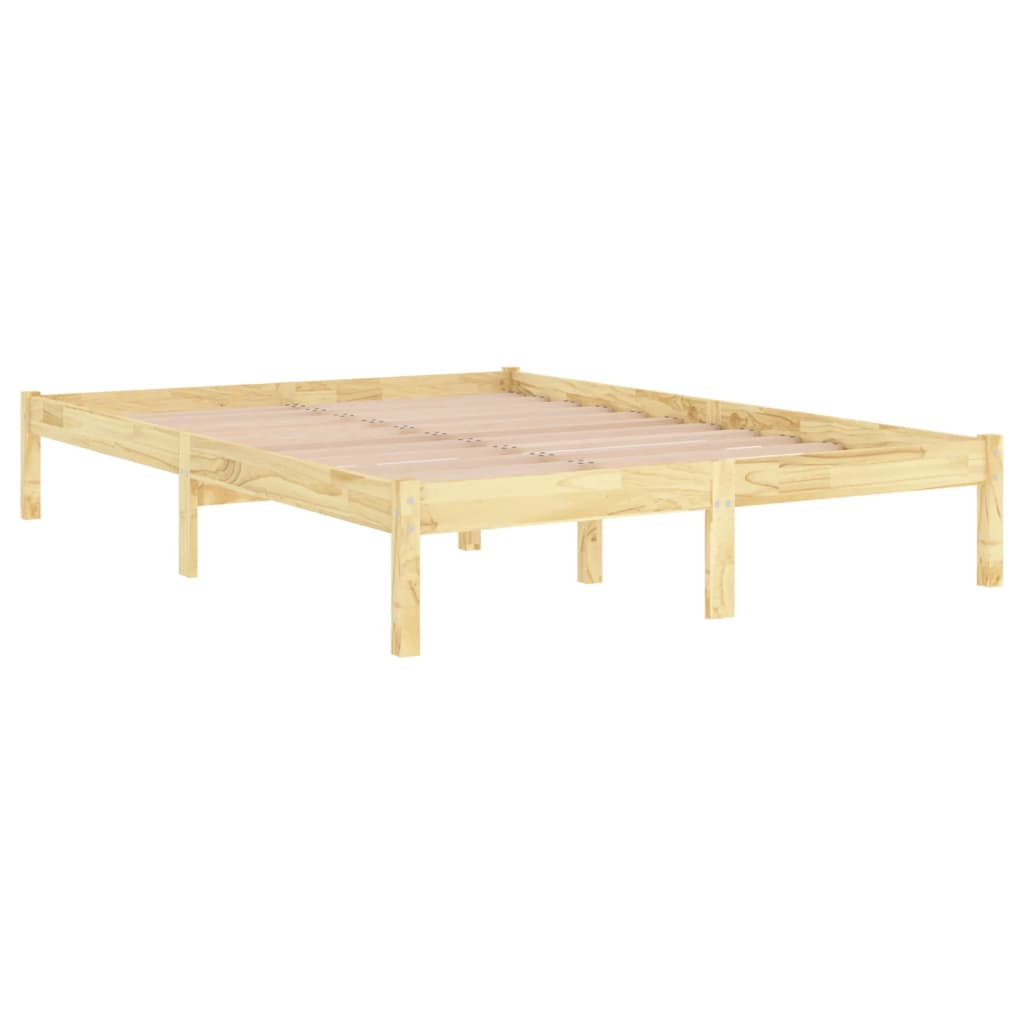 Bed Frame | Natural pine | Solid pinewood | 120x200 cm |  Durable