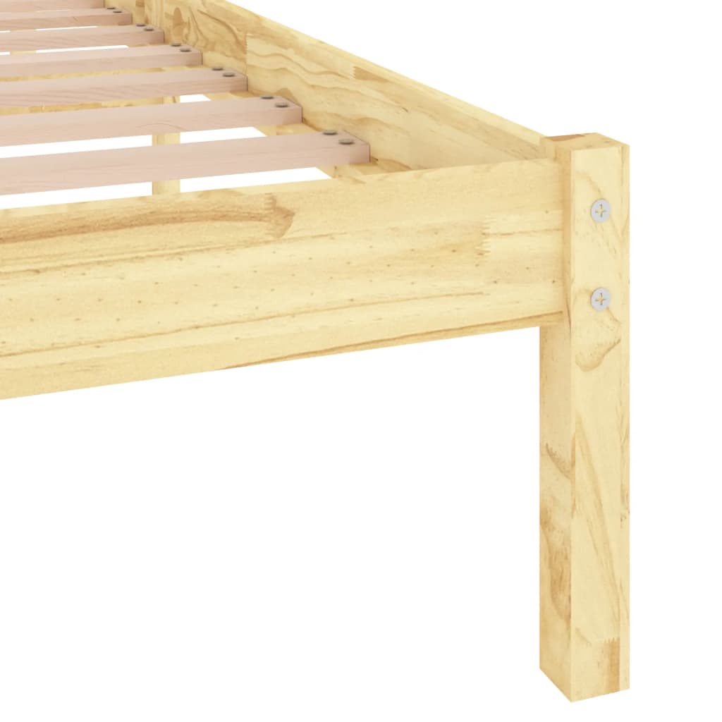 Bed Frame | Natural pine | Solid pinewood | 120x200 cm |  Durable