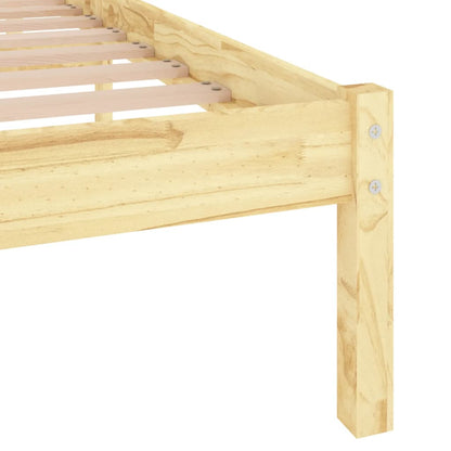 Bed Frame | Natural pine | Solid pinewood | 120x200 cm |  Durable