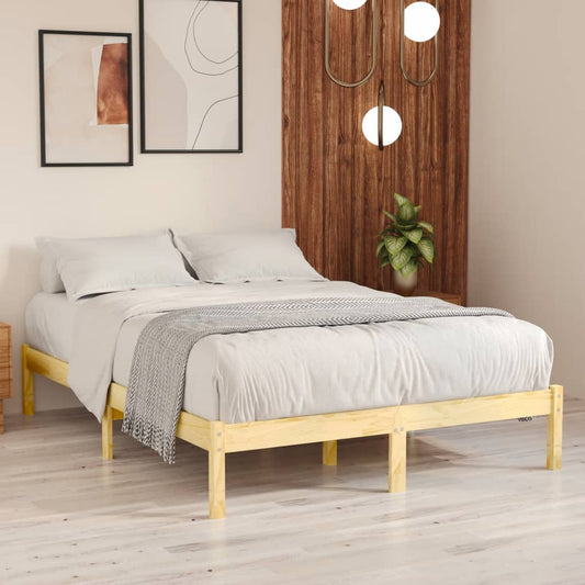 Bed Frame | Natural pine | Solid pinewood | 120x200 cm |  Durable