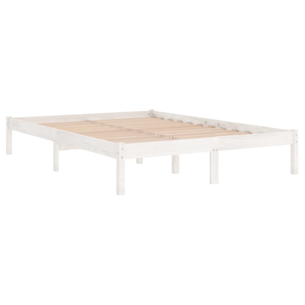 Bed Frame | White | Solid pinewood | 120x200 cm mattress size | Durable