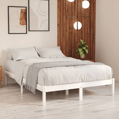 Bed Frame | White | Solid pinewood | 120x200 cm mattress size | Durable