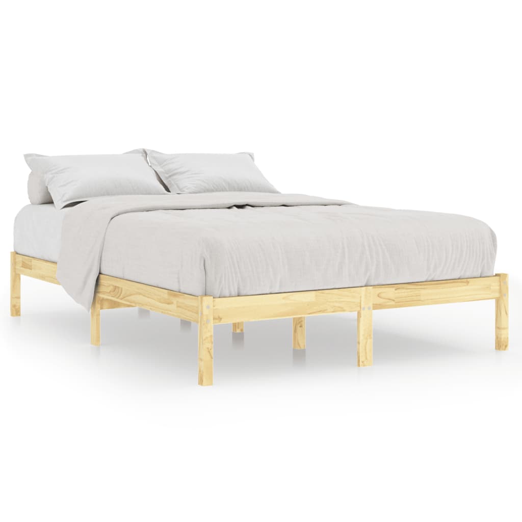 Bed Frame | Natural Pine | Solid Pinewood | 200x200 cm | Durable