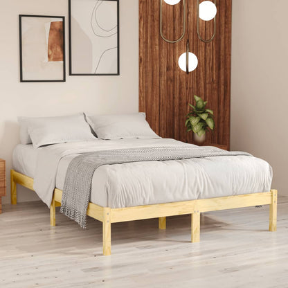 Bed Frame | Natural Pine | Solid Pinewood | 200x200 cm | Durable