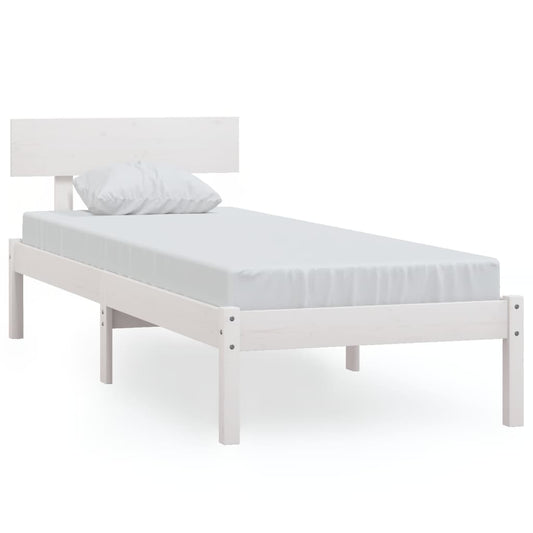 Bed Frame | White | Solid Pinewood | Small Single | Durable  | Bed Frame