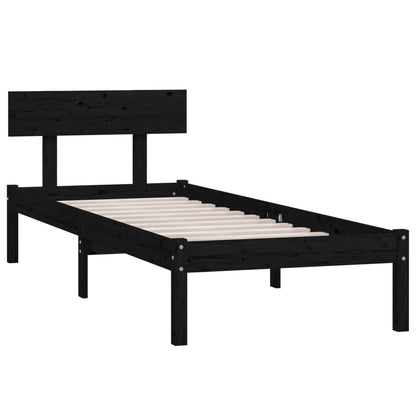 Bed Frame | Black | Solid pine wood | Small Single | Bed Frame