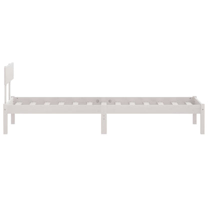 Bed Frame | White | Solid pinewood | Single |  Durable  | Bed Frame