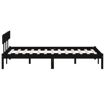 Bed Frame | Black | Solid pinewood | Small Double | Hardwood | Bed Frame