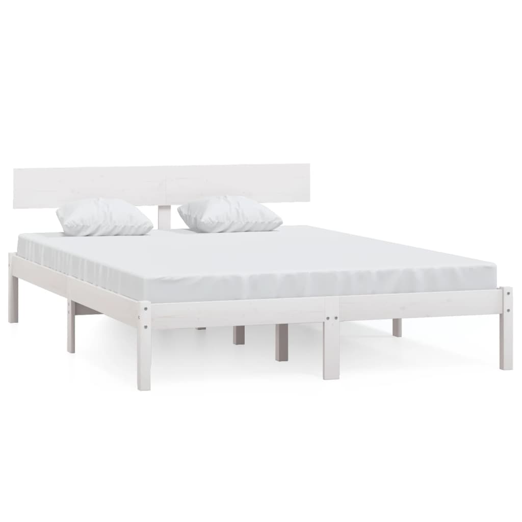 Bed Frame | White | Solid Pine wood | Double | Classic/Traditional