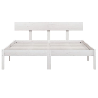 Bed Frame | White | Solid Pine wood | Double | Classic/Traditional