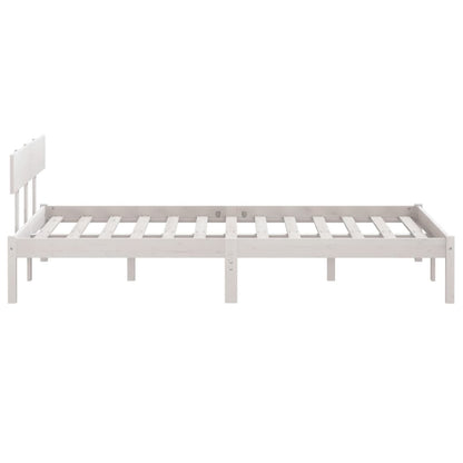 Bed Frame | White | Solid Pine wood | Double | Classic/Traditional