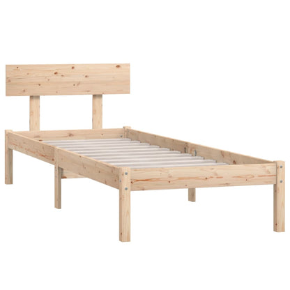 Bed Frame | Natural Wood | Solid Pine Wood | Single | Durable | Bed Frame