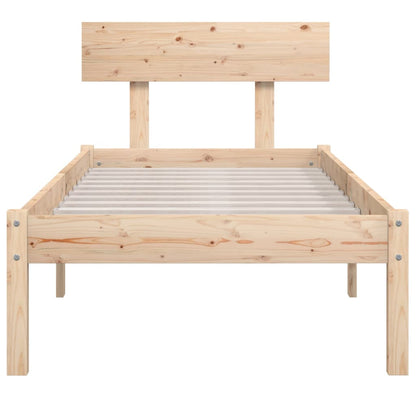Bed Frame | Natural Wood | Solid Pine Wood | Single | Durable | Bed Frame