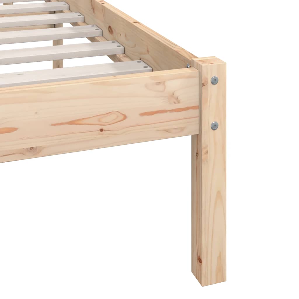 Bed Frame | Natural Wood | Solid Pine Wood | Single | Durable | Bed Frame