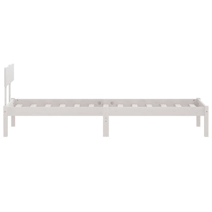 Bed Frame | White | Solid Pinewood | Single | Durable | Bed Frame