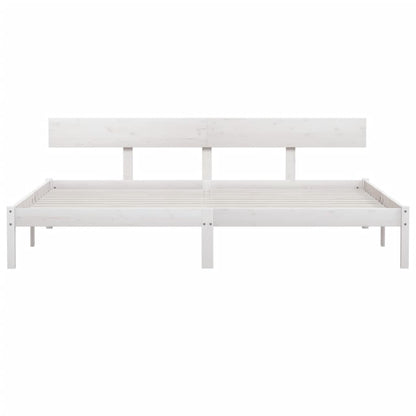 Bed Frame | White | Solid pine wood | Super King |  Durable | Bed Frame