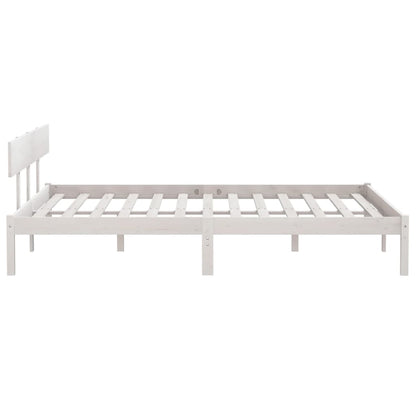 Bed Frame | White | Solid pine wood | Super King |  Durable | Bed Frame