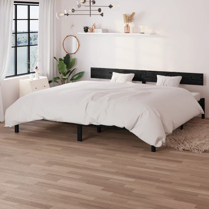 Bed Frame | Black | Solid pinewood | Super King |  Sturdy | Bed Frame
